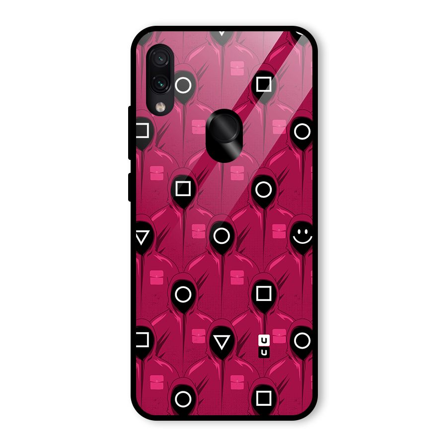 Squid Gamers Pattern Glass Back Case for Redmi Note 7S