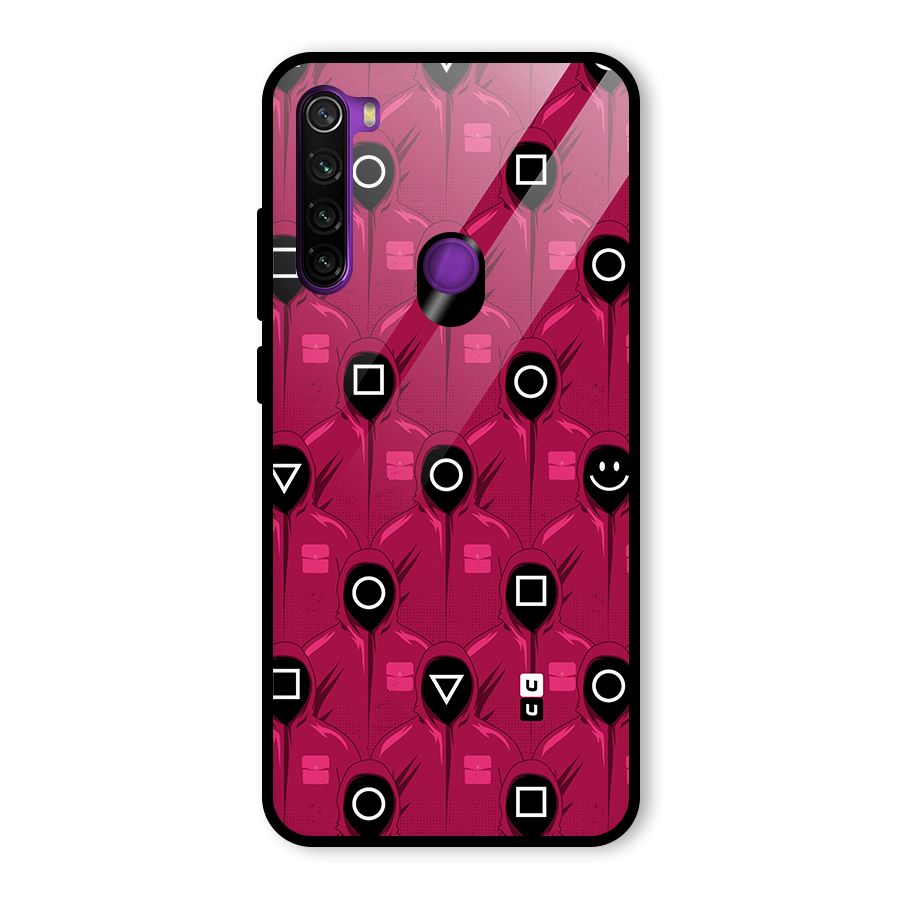 Squid Gamers Pattern Glass Back Case for Redmi Note 8