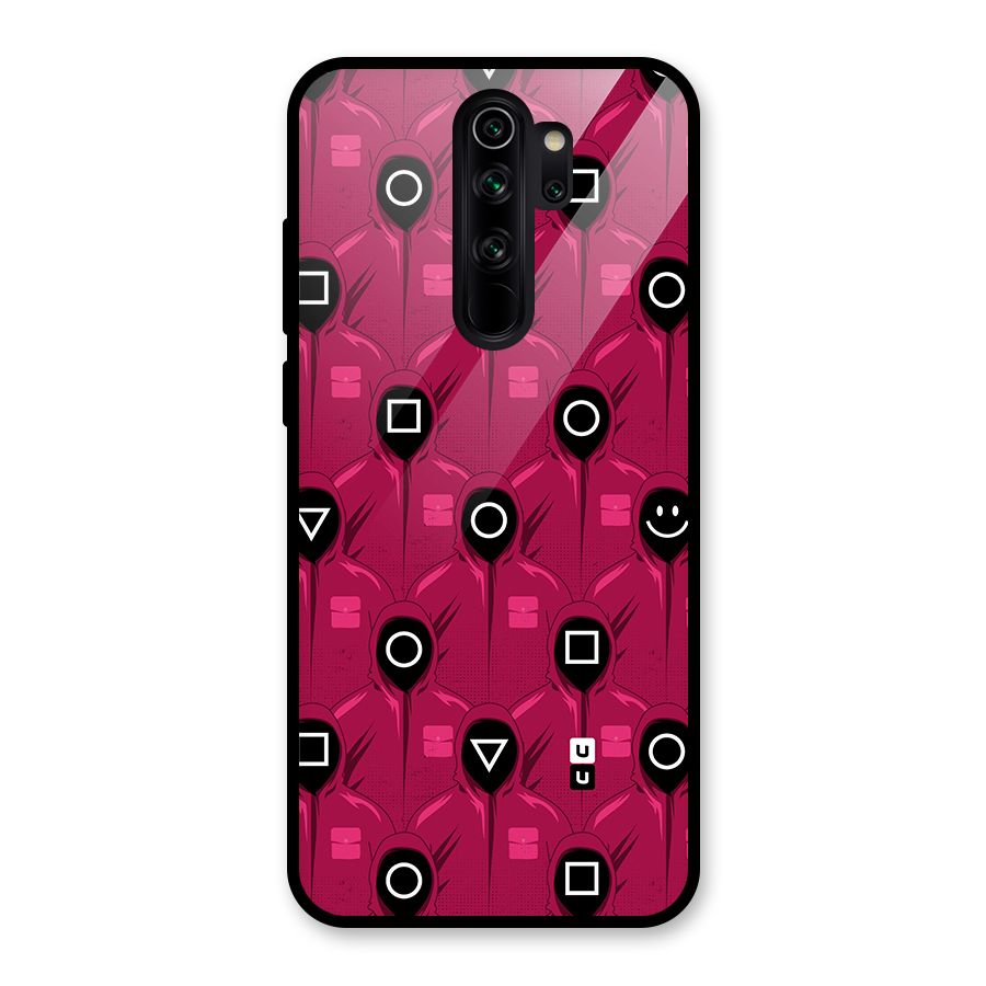 Squid Gamers Pattern Glass Back Case for Redmi Note 8 Pro