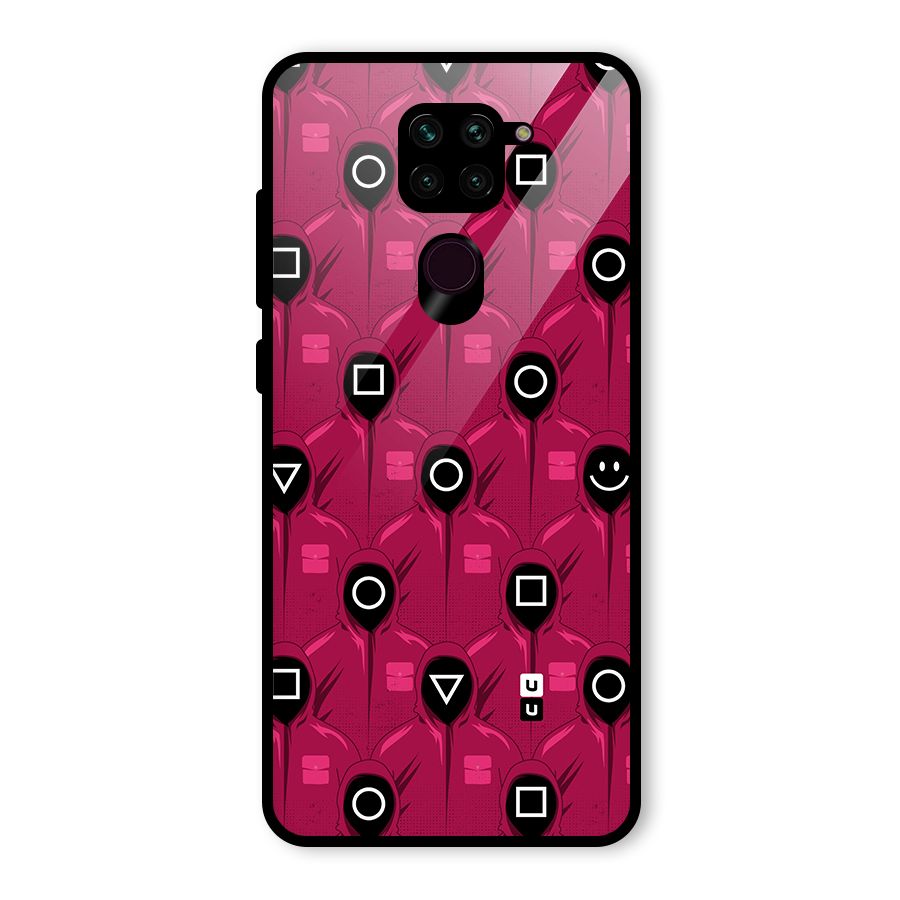 Squid Gamers Pattern Glass Back Case for Redmi Note 9