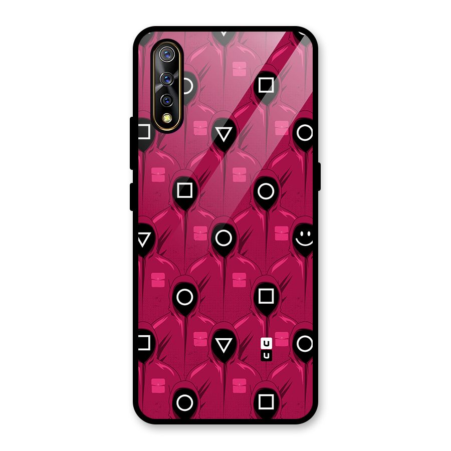 Squid Gamers Pattern Glass Back Case for Vivo S1