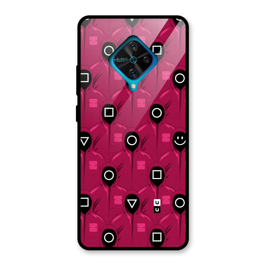 Squid Gamers Pattern Glass Back Case for Vivo S1 Pro