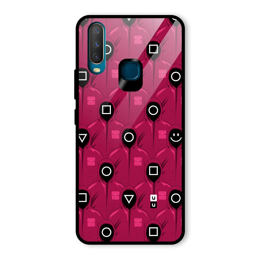 Squid Gamers Pattern Glass Back Case for Vivo U10