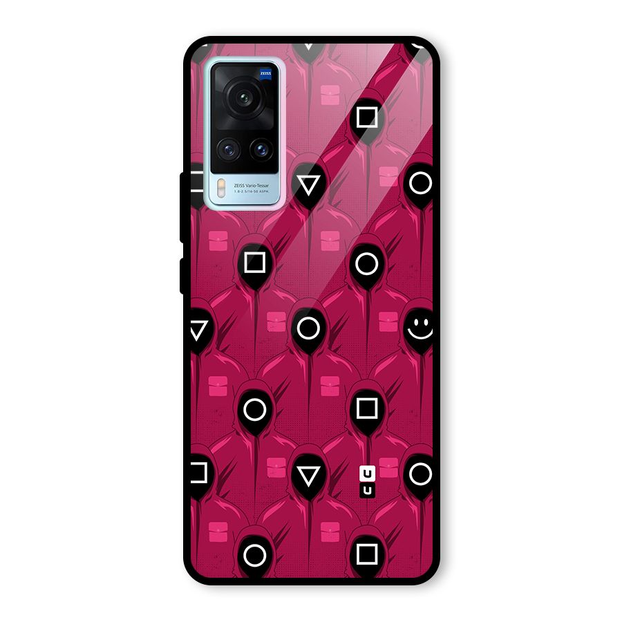 Squid Gamers Pattern Glass Back Case for Vivo X60
