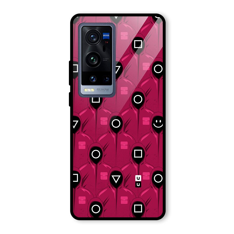 Squid Gamers Pattern Glass Back Case for Vivo X60 Pro Plus