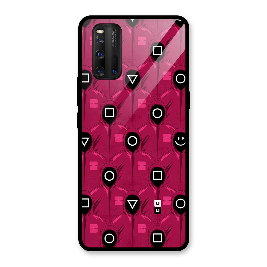 Squid Gamers Pattern Glass Back Case for Vivo iQOO 3