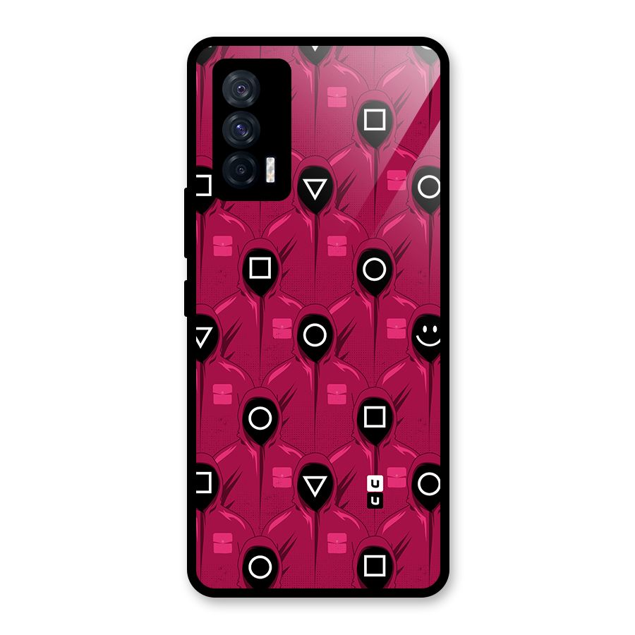 Squid Gamers Pattern Glass Back Case for Vivo iQOO 7 5G