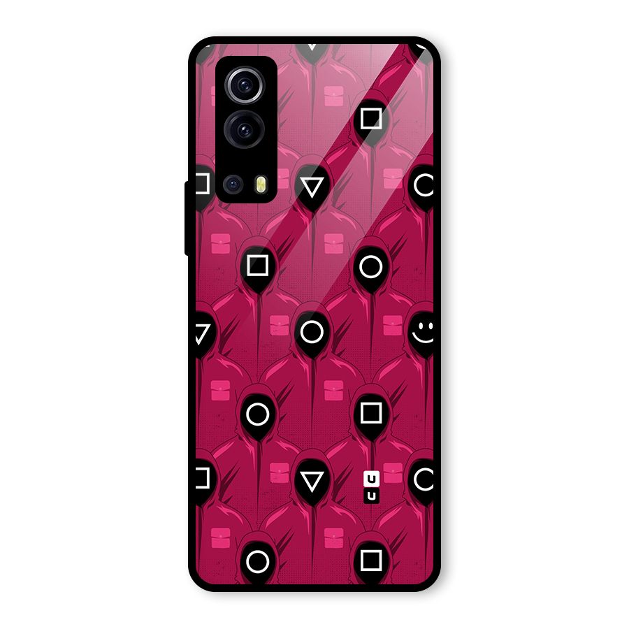 Squid Gamers Pattern Glass Back Case for Vivo iQOO Z3