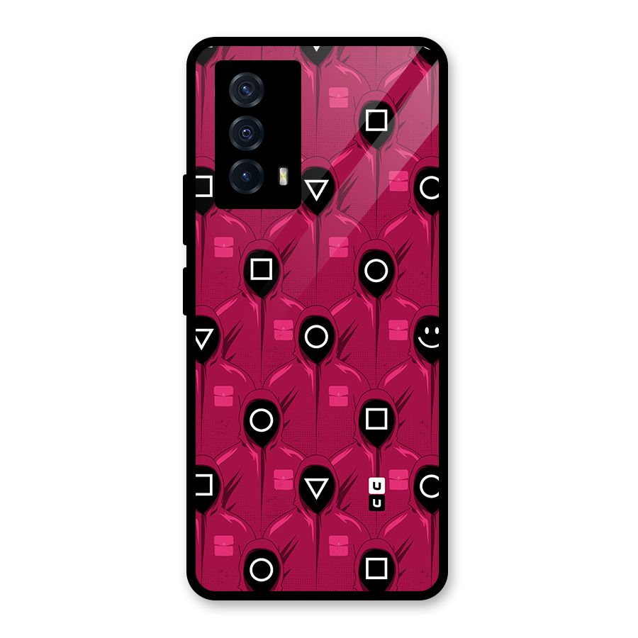 Squid Gamers Pattern Glass Back Case for Vivo iQOO Z5
