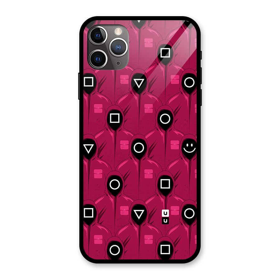 Squid Gamers Pattern Glass Back Case for iPhone 11 Pro Max