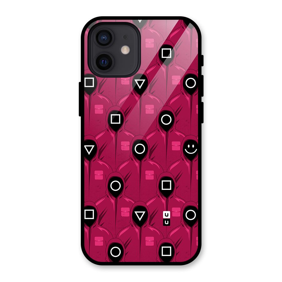 Squid Gamers Pattern Glass Back Case for iPhone 12