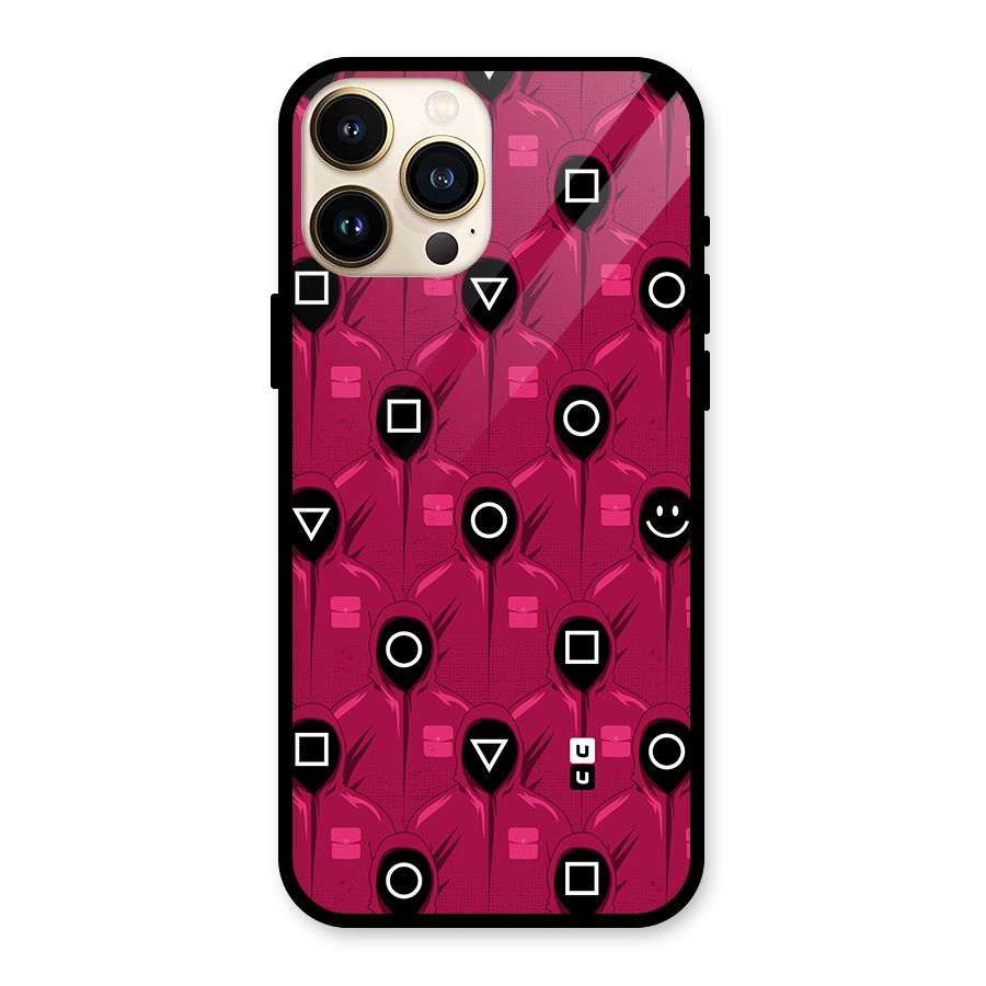 Squid Gamers Pattern Glass Back Case for iPhone 13 Pro Max