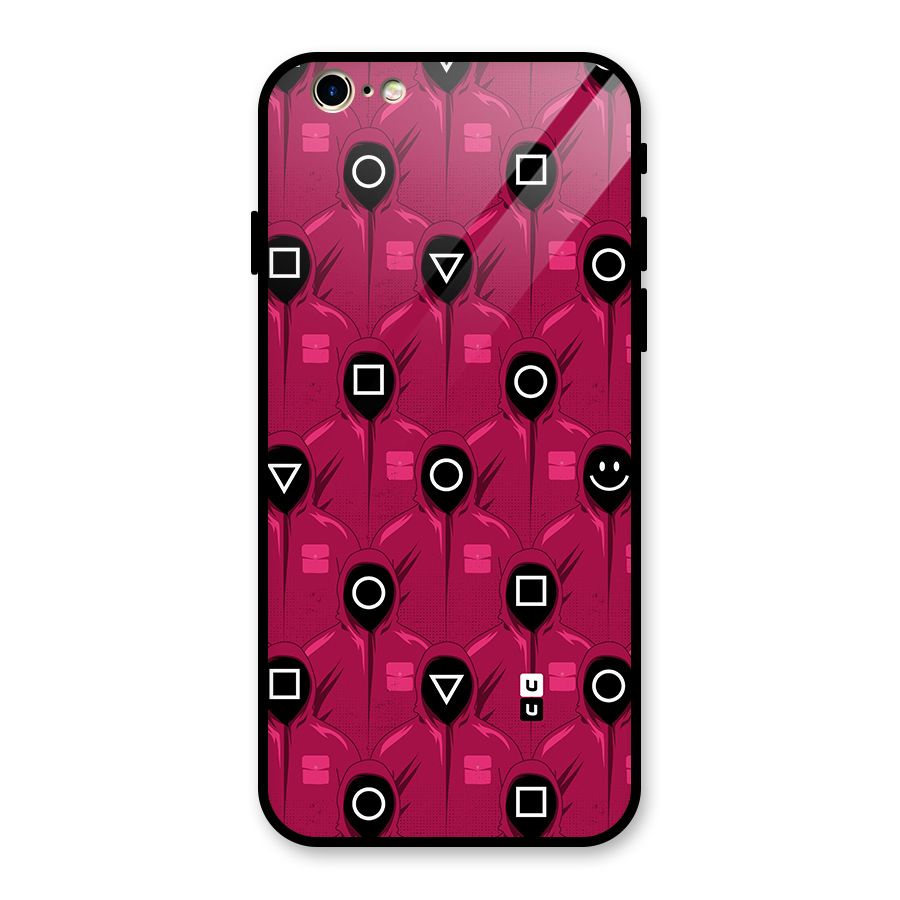 Squid Gamers Pattern Glass Back Case for iPhone 6 6S