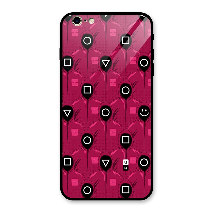 Squid Gamers Pattern Glass Back Case for iPhone 6 Plus 6S Plus