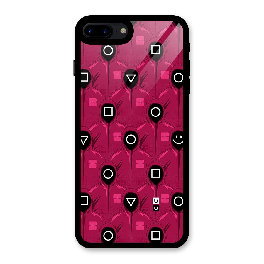 Squid Gamers Pattern Glass Back Case for iPhone 7 Plus