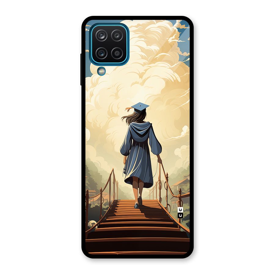 Stair Of Success Glass Back Case for Galaxy A12
