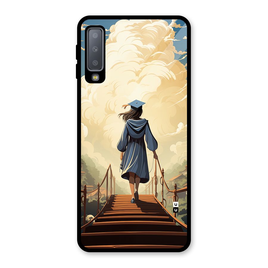 Stair Of Success Glass Back Case for Galaxy A7 (2018)