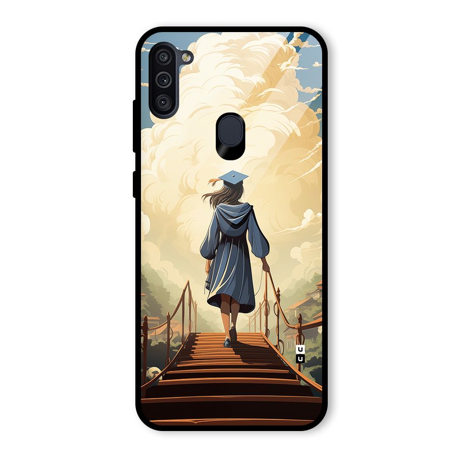 Stair Of Success Glass Back Case for Galaxy M11