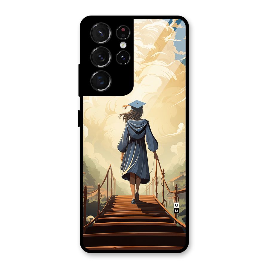 Stair Of Success Glass Back Case for Galaxy S21 Ultra 5G