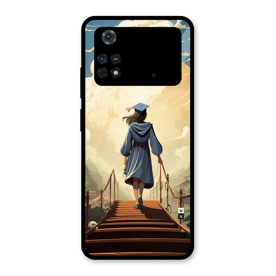 Stair Of Success Glass Back Case for Poco M4 Pro 4G