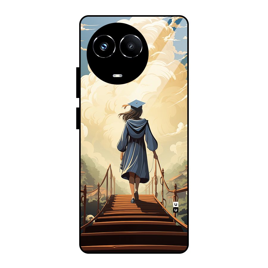 Stair Of Success Glass Back Case for Realme 11X