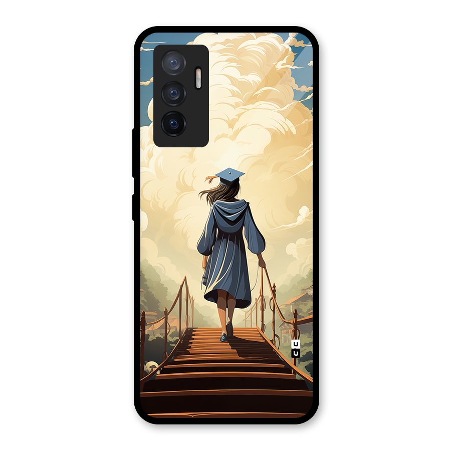 Stair Of Success Glass Back Case for Vivo V23e