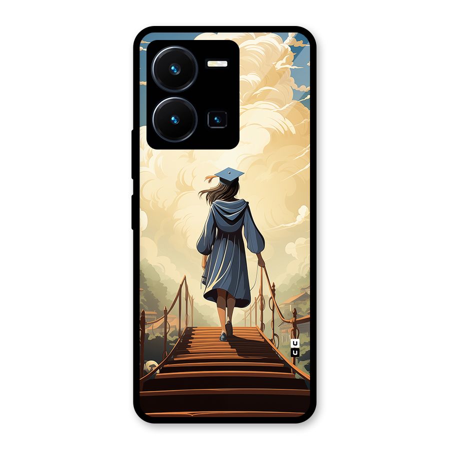 Stair Of Success Glass Back Case for Vivo Y35