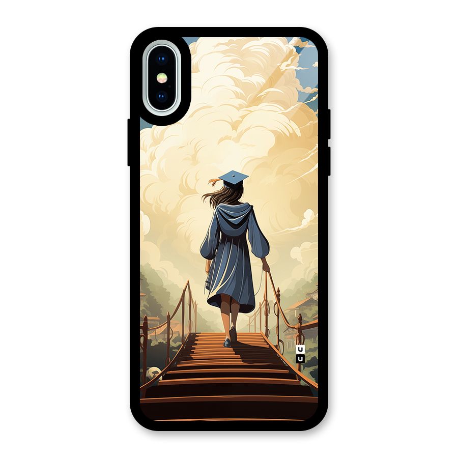 Stair Of Success Glass Back Case for iPhone X