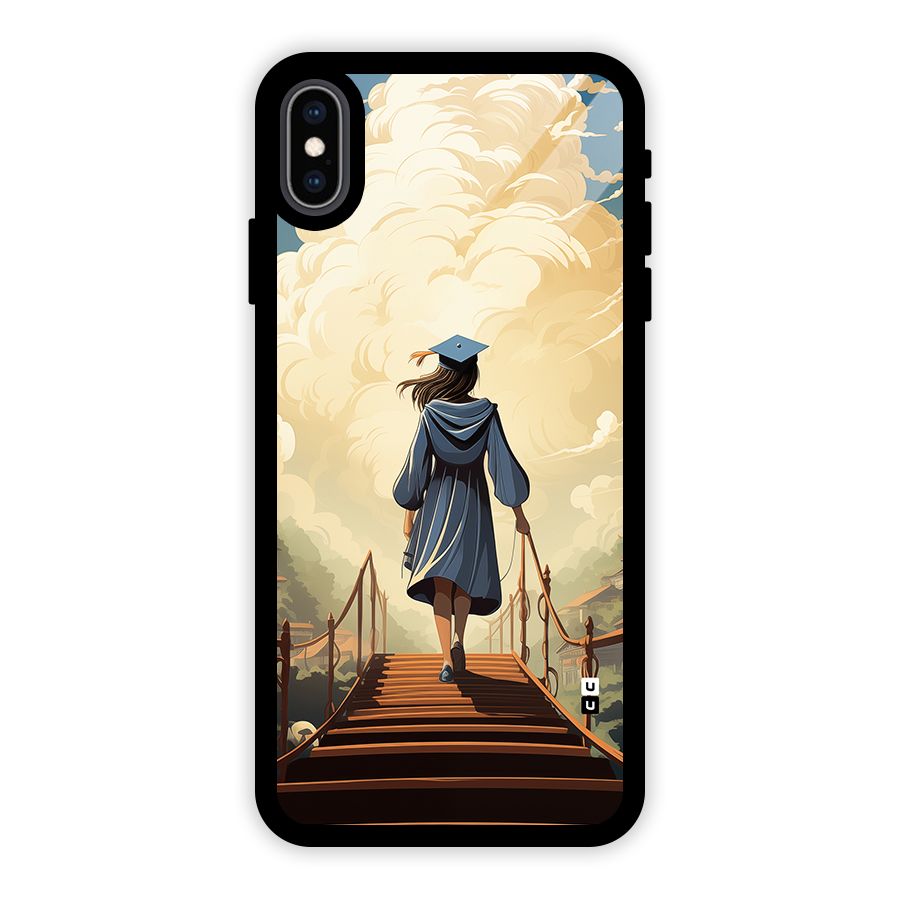 Stair Of Success Glass Back Case for iPhone XS Max