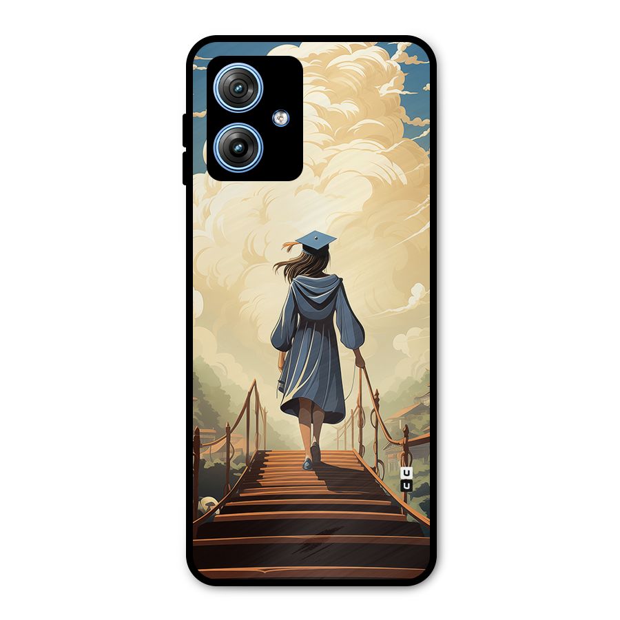Stair Of Success Metal Back Case for Moto G54