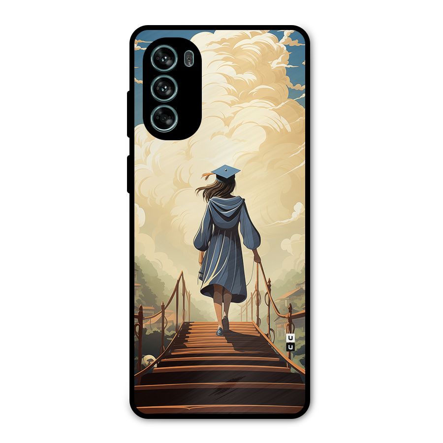 Stair Of Success Metal Back Case for Moto G62