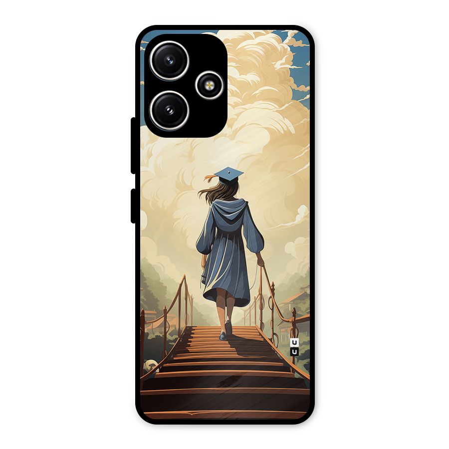 Stair Of Success Metal Back Case for Poco M6 Pro