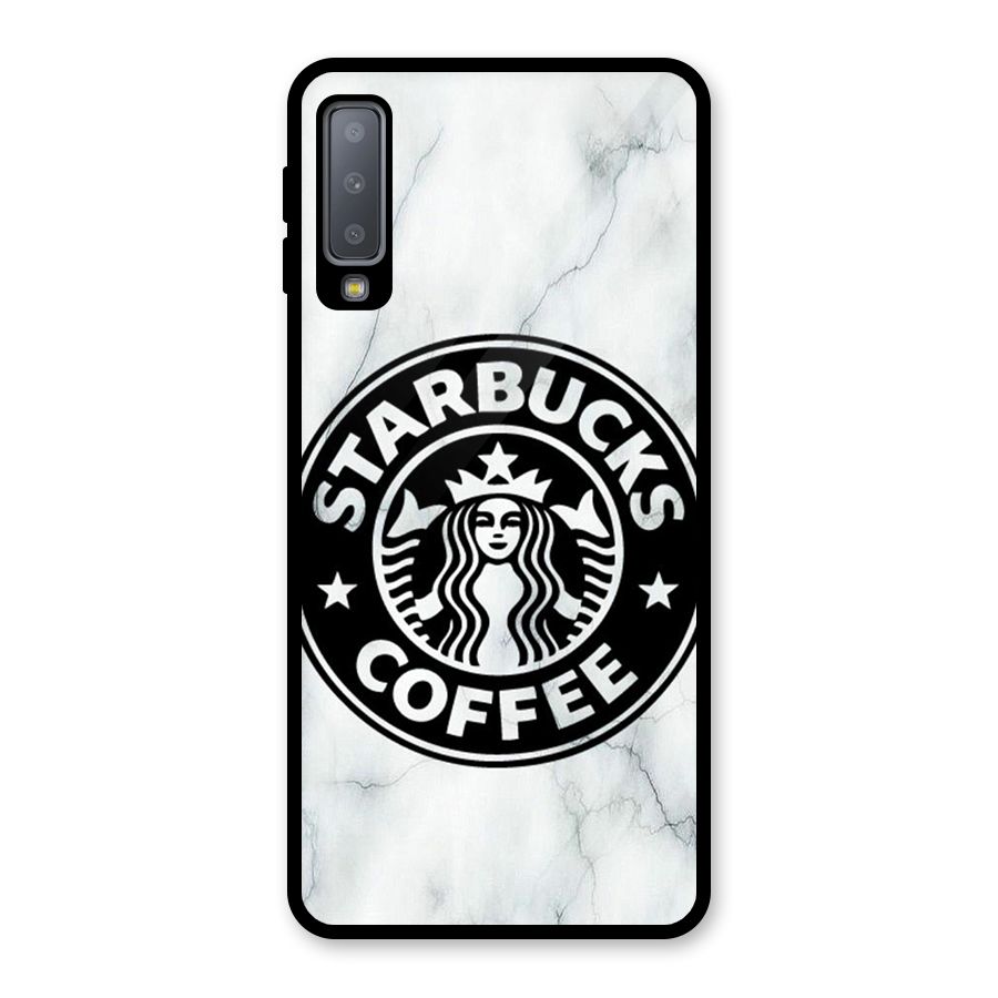 StarBuck Marble Glass Back Case for Galaxy A7 (2018)