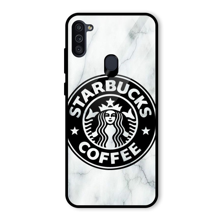 StarBuck Marble Glass Back Case for Galaxy M11