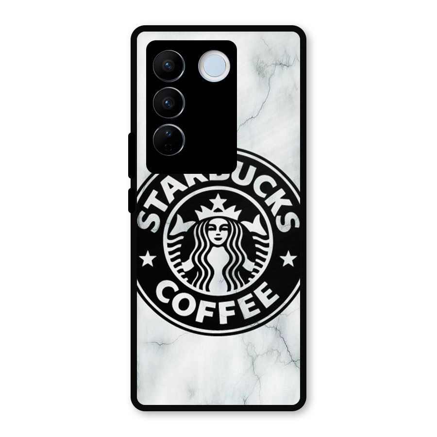 StarBuck Marble Metal Back Case for Vivo V27