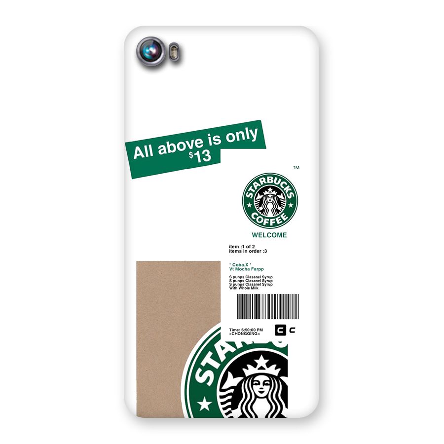 Starbucks Coffee Mocha Back Case for Canvas Fire 4 (A107)