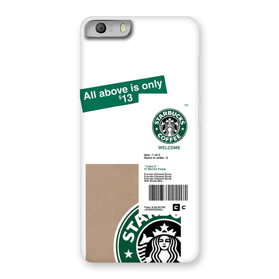 Starbucks Coffee Mocha Back Case for Canvas Knight 2