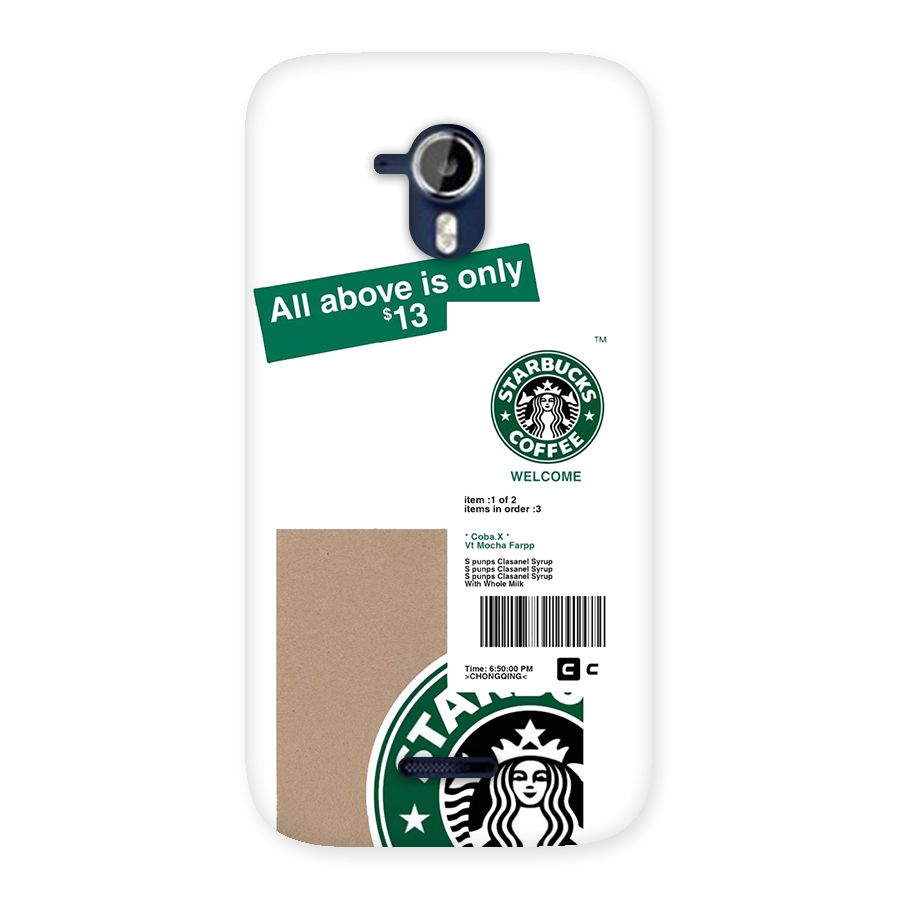 Starbucks Coffee Mocha Back Case for Canvas Magnus A117