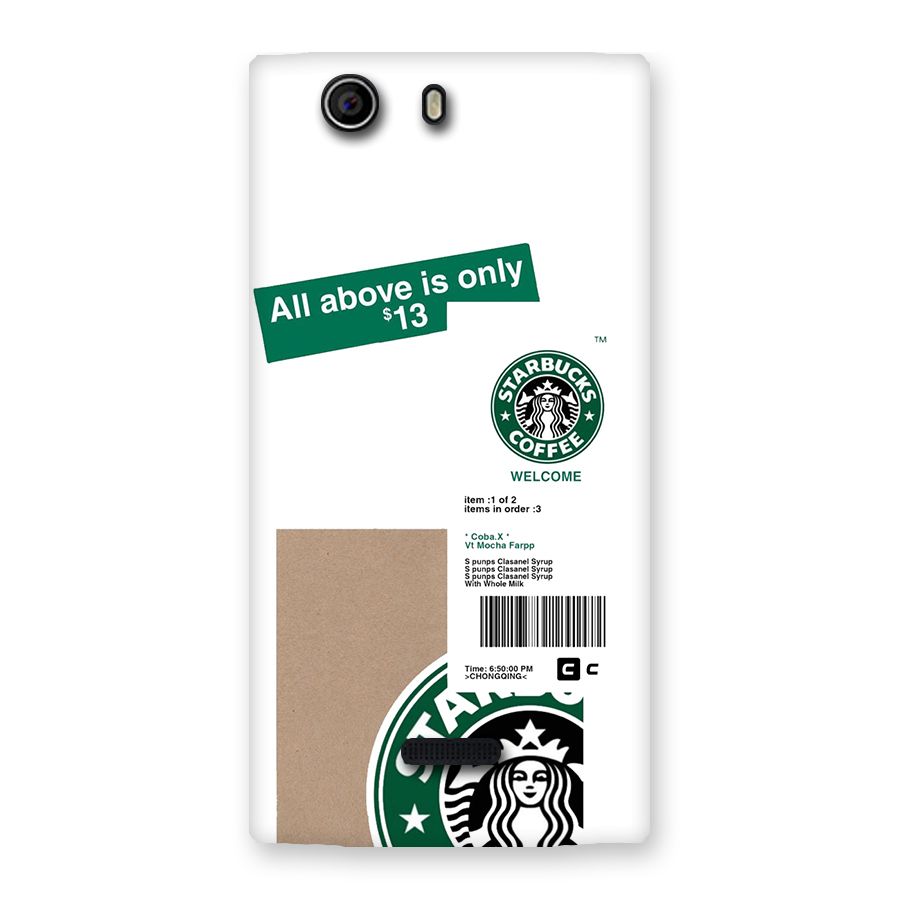 Starbucks Coffee Mocha Back Case for Canvas Nitro 2 E311