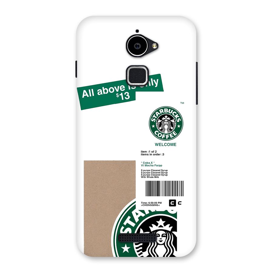 Starbucks Coffee Mocha Back Case for Coolpad Note 3 Lite