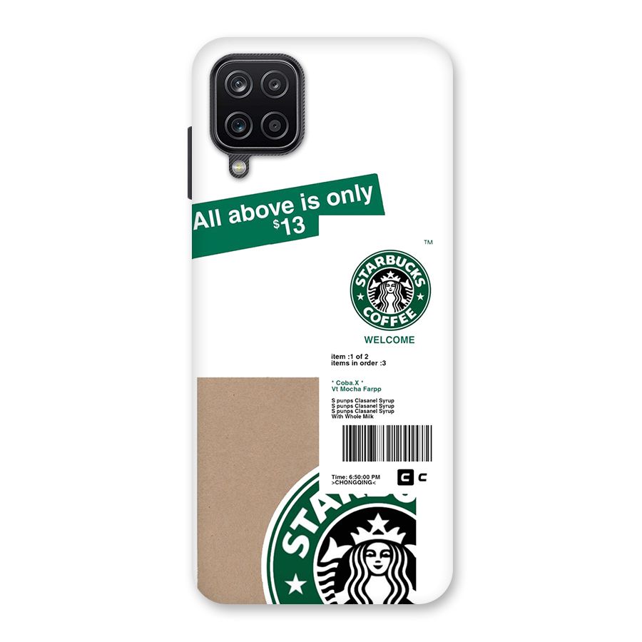 Starbucks Coffee Mocha Back Case for Galaxy A12