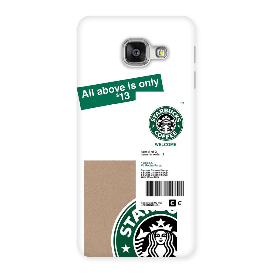 Starbucks Coffee Mocha Back Case for Galaxy A3 (2016)