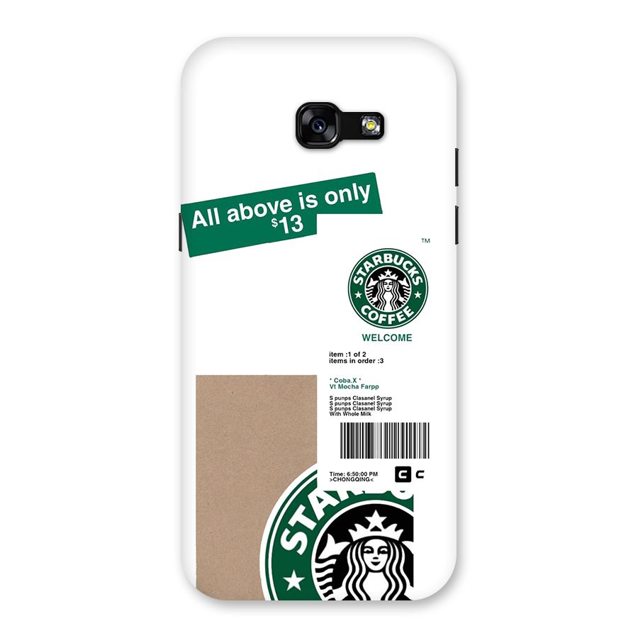Starbucks Coffee Mocha Back Case for Galaxy A5 2017