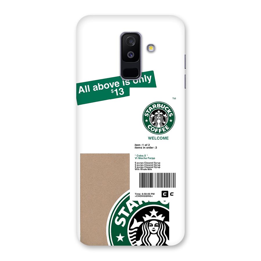 Starbucks Coffee Mocha Back Case for Galaxy A6 Plus
