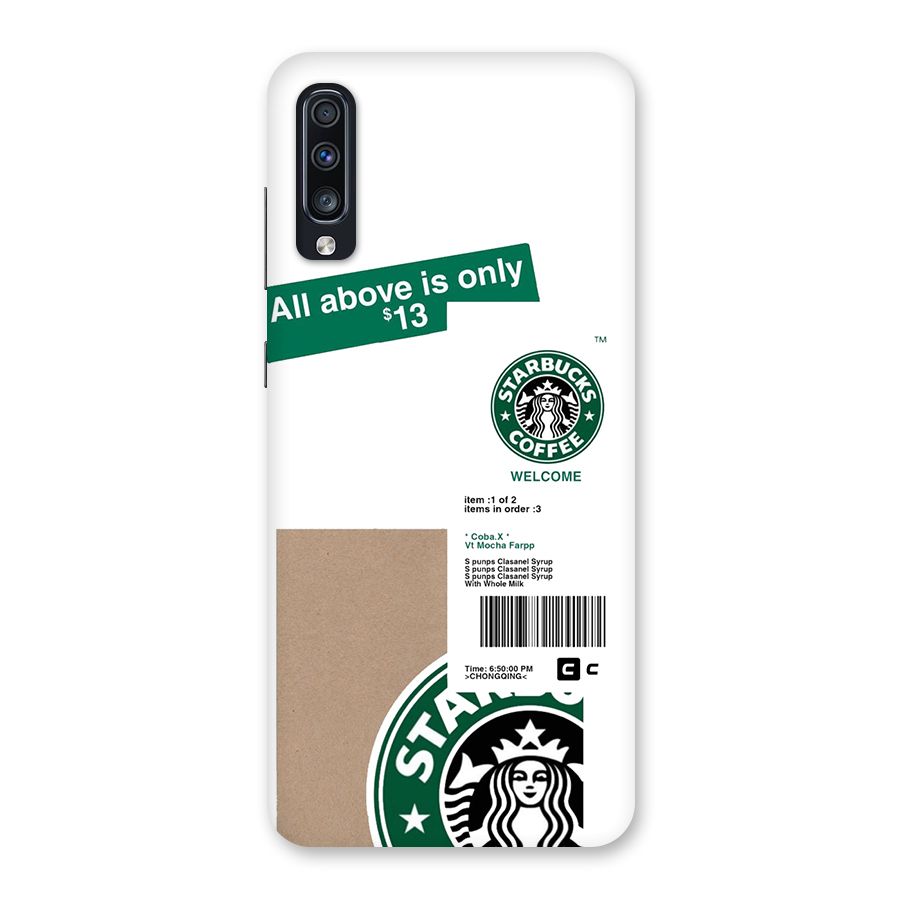 Starbucks Coffee Mocha Back Case for Galaxy A70