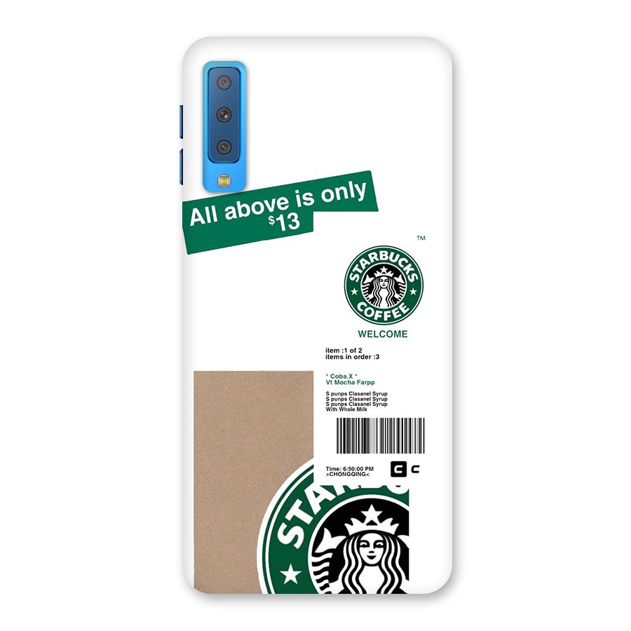 Starbucks Coffee Mocha Back Case for Galaxy A7 (2018)