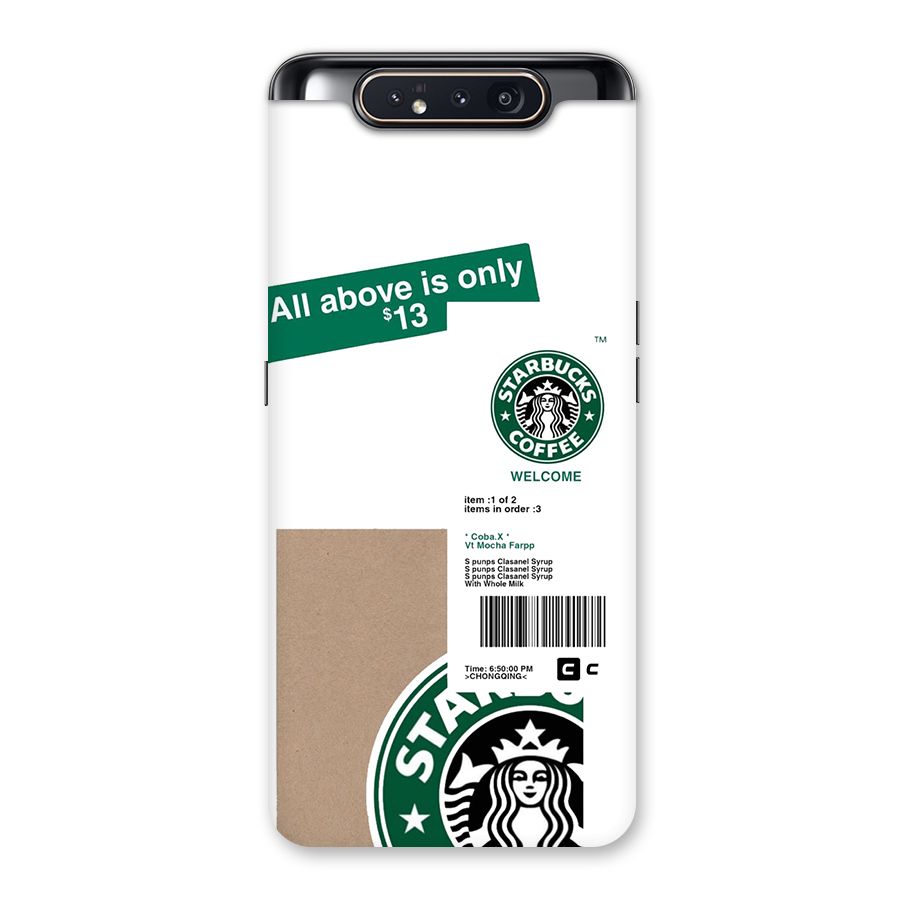 Starbucks Coffee Mocha Back Case for Galaxy A80