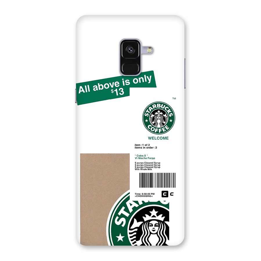 Starbucks Coffee Mocha Back Case for Galaxy A8 Plus
