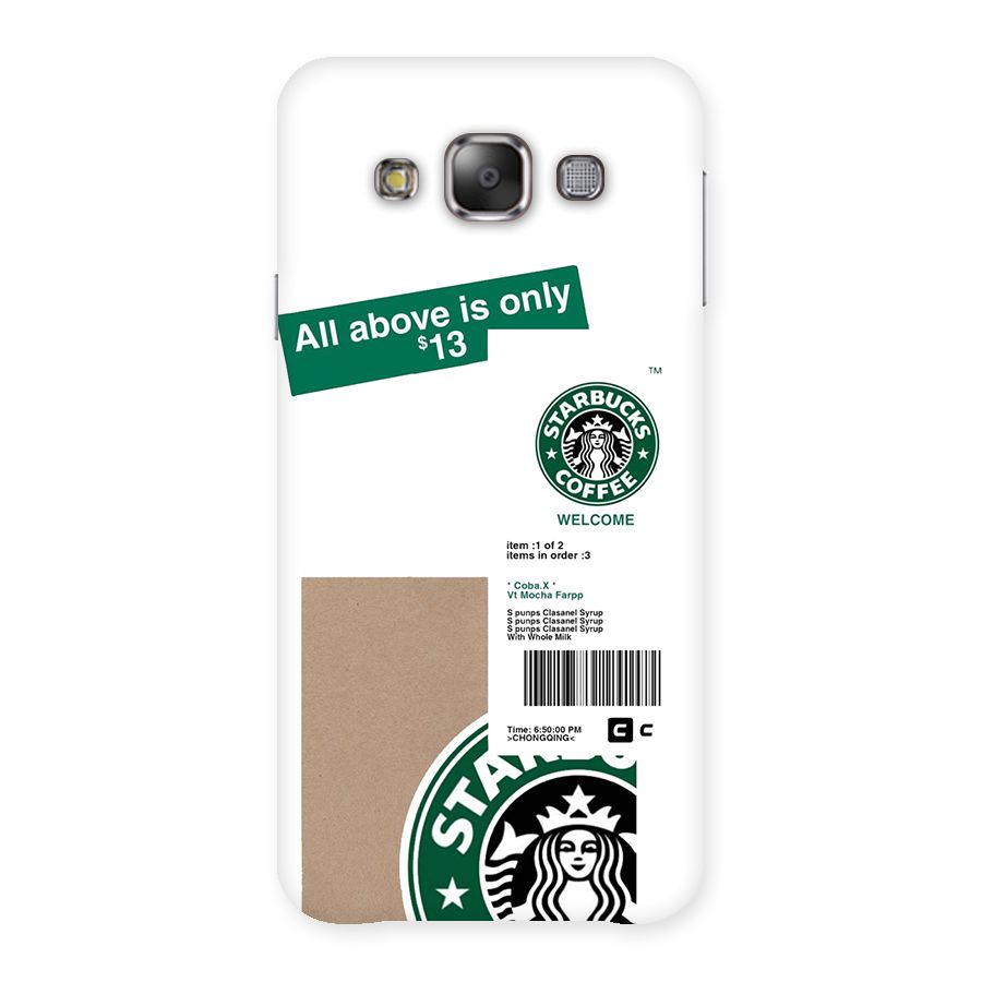 Starbucks Coffee Mocha Back Case for Galaxy E7