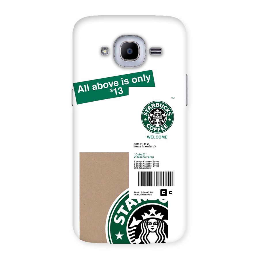 Starbucks Coffee Mocha Back Case for Galaxy J2 2016